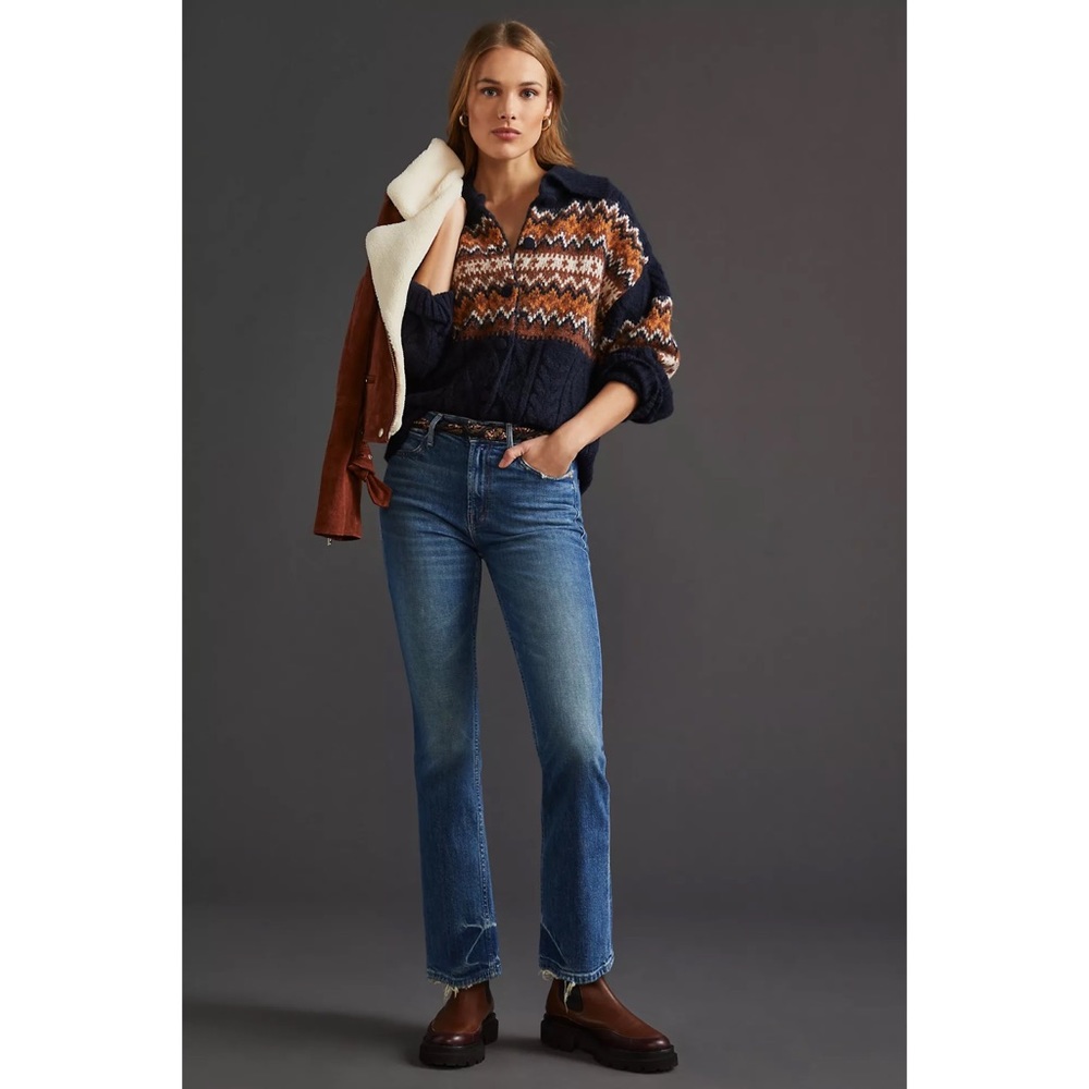 Anthropologie MOTHER The Dutchie High-Rise Straight Jeans